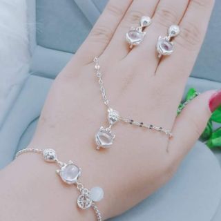 Bộ hồ ly chất liệu bạc ta đủ màu