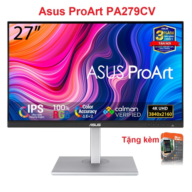 Màn Hình Chuyên Nghiệp Asus Proart PA279CV 27" 4K UHD IPS 100% sRGB 100% Rec