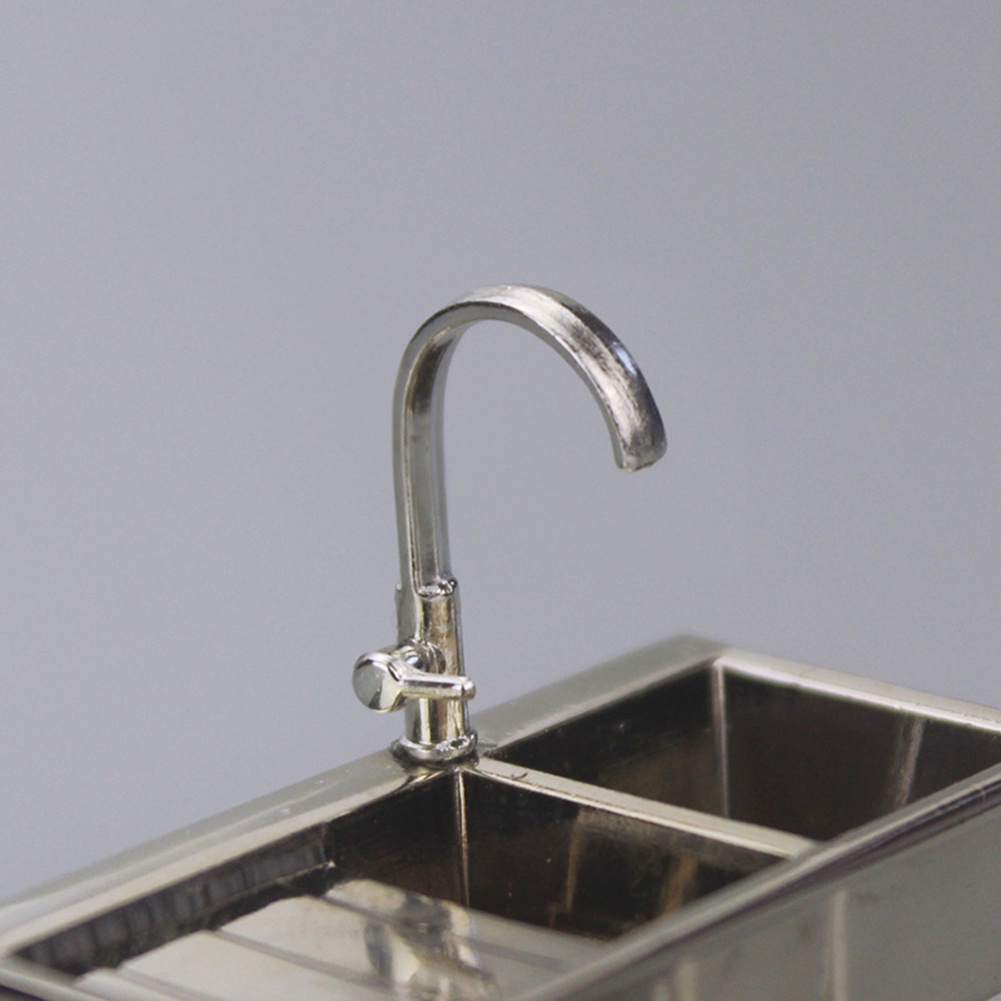 Wis| Mô Hình Bồn Rửa Chén Tỉ Lệ 1/12 Trang Trí Nhà Búp Bê