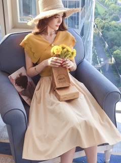 Áo len mùa hè cổ bẻ( ảnh thật màu tím khoai môn ảnh cuối)