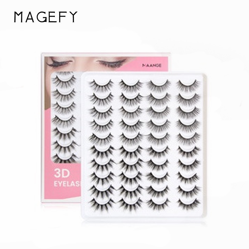 Bộ 20 Cặp Lông Mi Giả MAGEFY 6D Trang Điểm Tự Nhiên Xinh Xắn