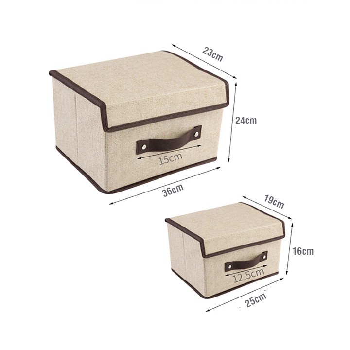 Hộp đựng quần áo thùng vải đựng đồ có nắp đa năng để đồ cá nhân gấp gọn tiện lợi 88188