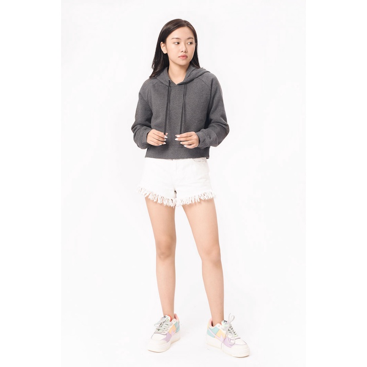 Áo Hoodie Nỉ Mũ Nữ BOO Dáng Croptop Màu Sắc Basic Phong Cách Thời Trang Cá Tính | BigBuy360 - bigbuy360.vn