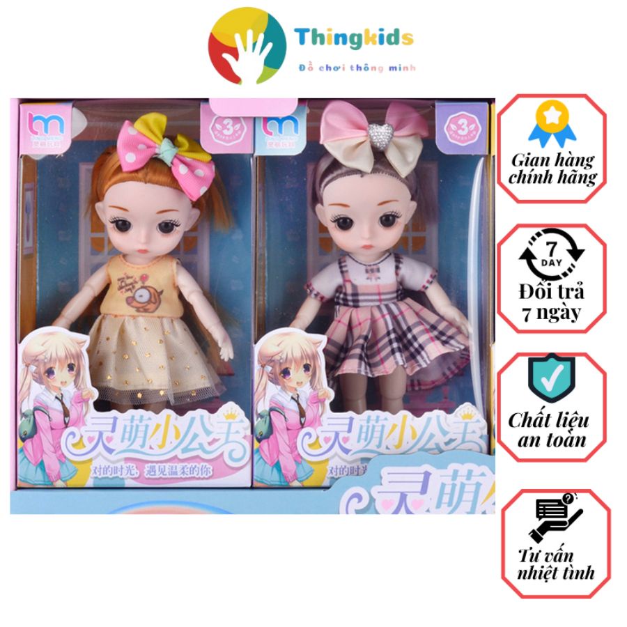 Set 4 con búp bê siêu yêu cho bé cao 17cm - Thingkids