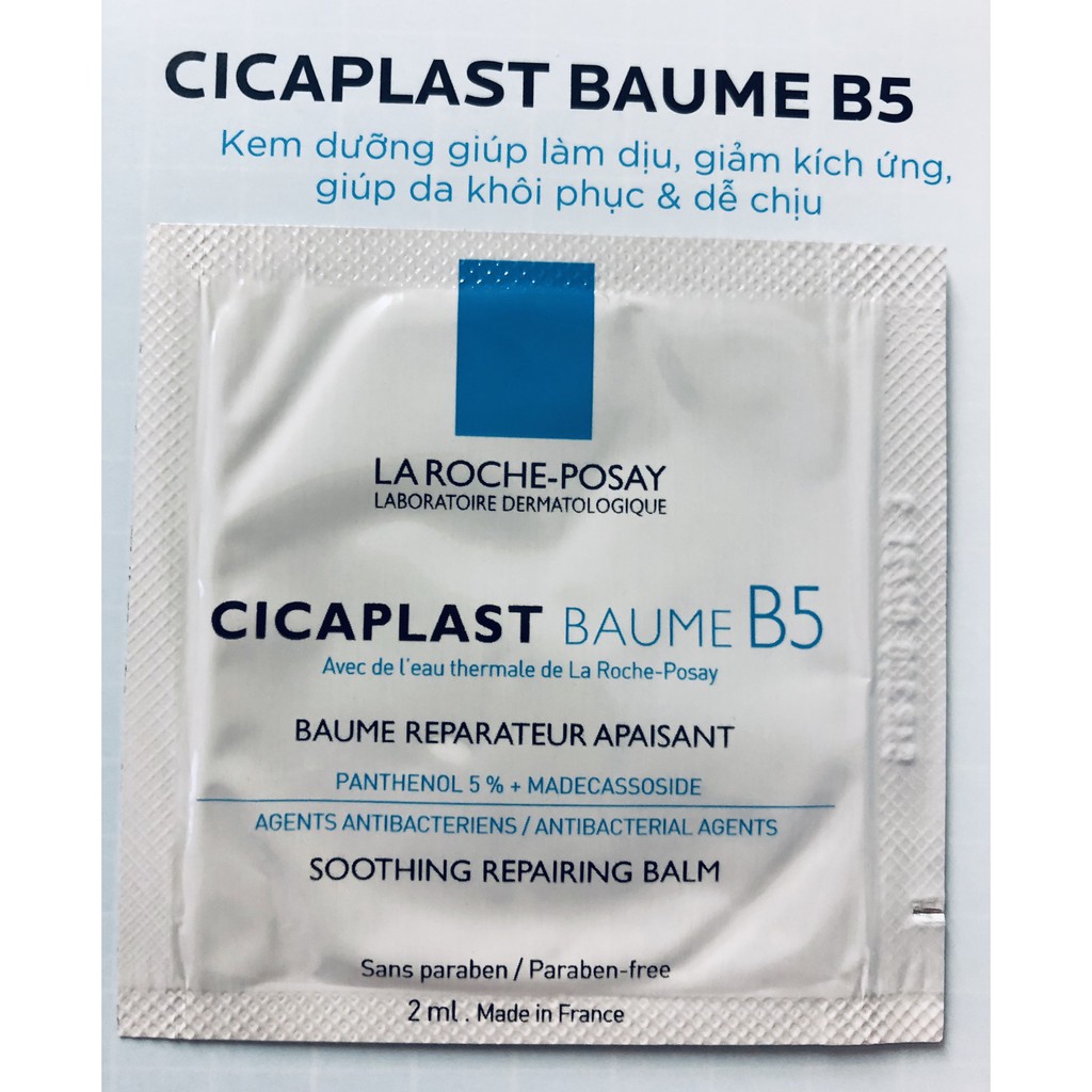 Sample La Roche Posay- Kem Dưỡng Giúp Làm Dịu, Phục Hồi Da La Roche-Posay Cicaplast Baume B5 1,5ml