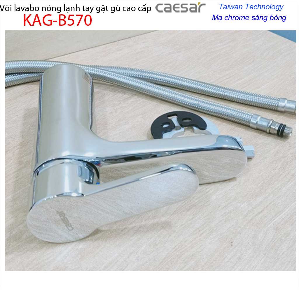 Vòi lavabo Caesar KAG-B570C chiết khấu giá tốt chất lượng tốt, vòi chậu gật gù nóng lạnh Caesar