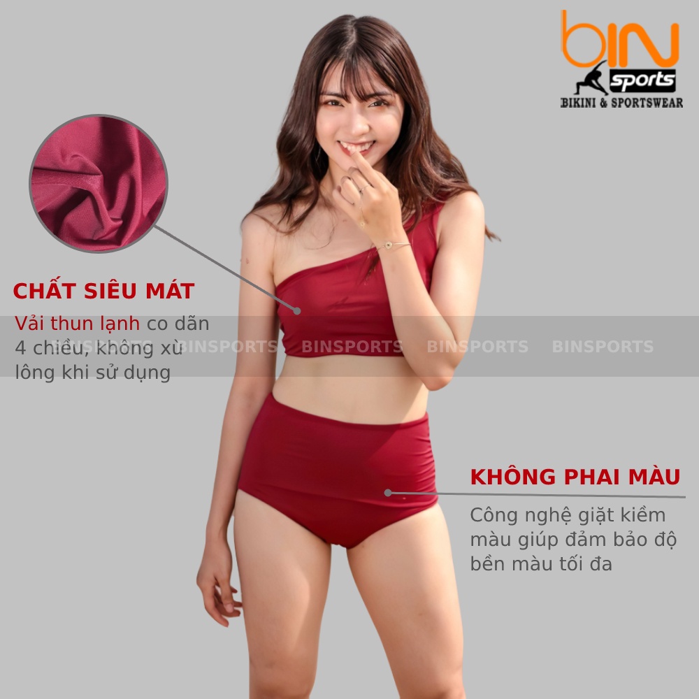 Bikini Nữ Hai Mảnh Lệch Vai Freesize Bin Sports BHV023