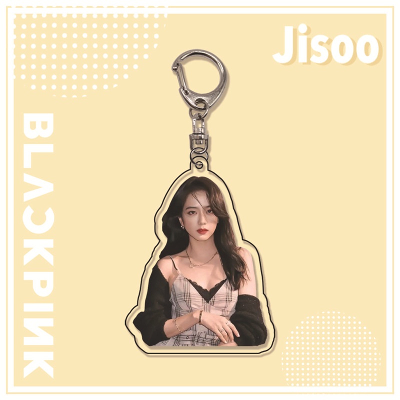 Móc khóa hai mặt bằng nhựa Acrylic hình ca sĩ BLACKPINK jisoo độc đáo