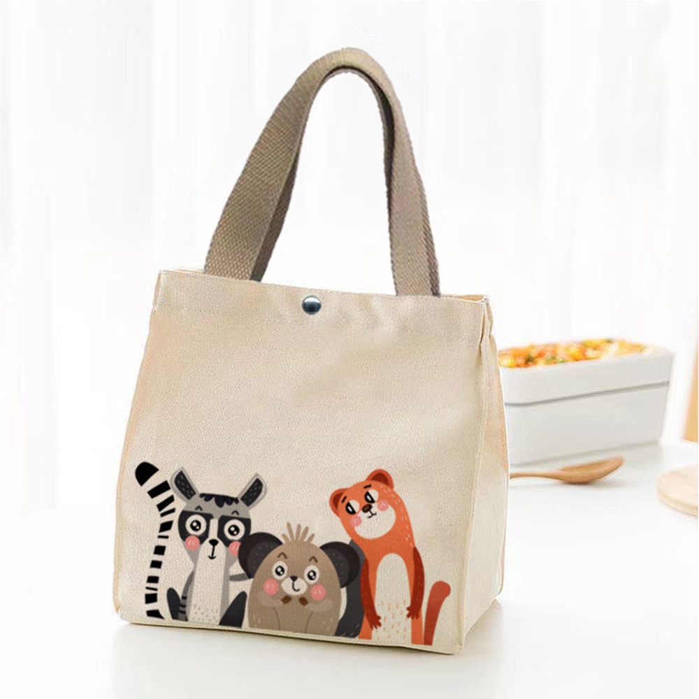 Túi đựng hộp cơm trưa ONUOBAO bằng vải canvas cách nhiệt sức chứa lớn tiện dụng