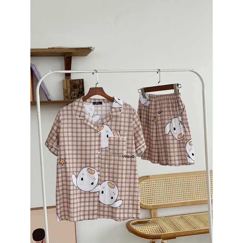 Bộ Pijama bộ đồ ngủ bộ mặc nhà chất thô cao cấp [ ảnh thật tự chụp]