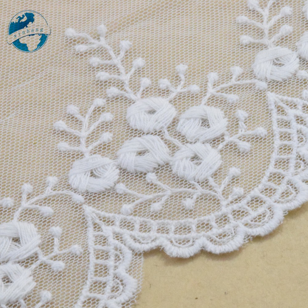 Vải Ren cotton Rộng 11cm Dùng May Đầm mini 3372