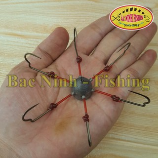 Lưỡi Câu Lục. Câu lục tỳ. Lưỡi Lục tỳ dáng Tay Quỷ, Móng Ngựa. Tay buộc cước chì hoa . Size 14