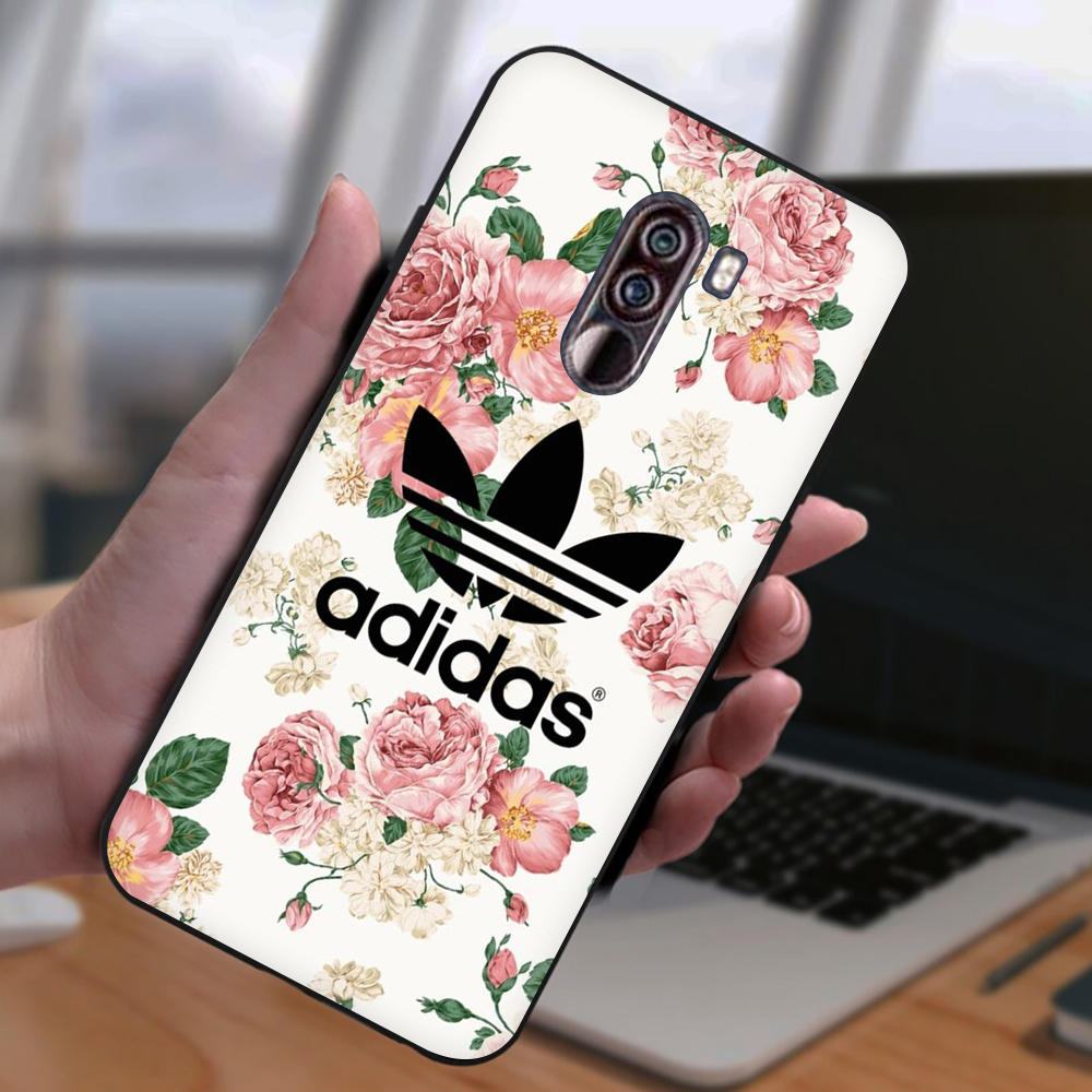 Ốp Điện Thoại Tpu Mềm Chống Rơi Màu Đen In Logo Adidas Cho Xiaomi Mi 9 Se F1 A2 6x A2 Lite A3