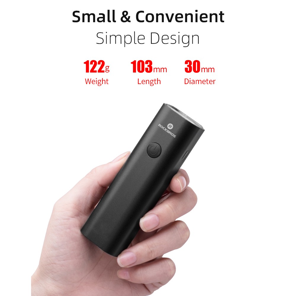 Đèn pha LED 2000mAh ROCKBROS chống thấm nước kèm sạc usb tiện lợi cho xe đạp
