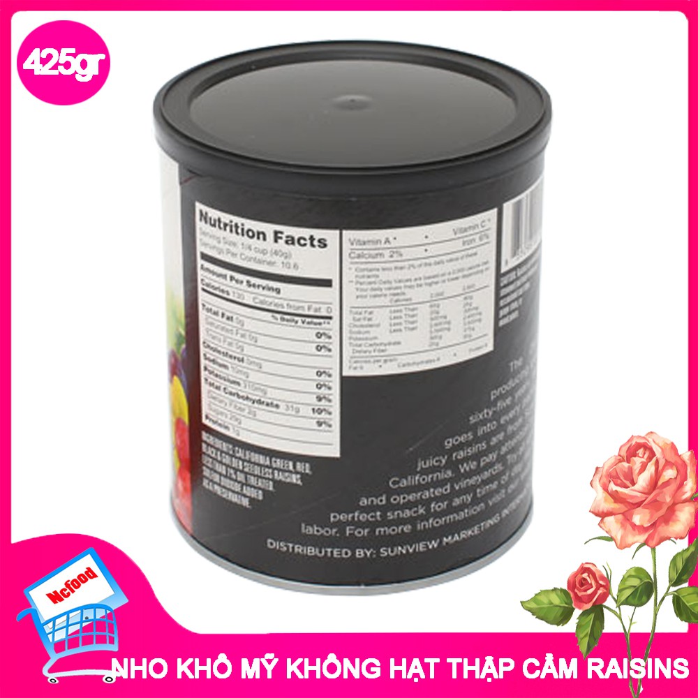 Nho Khô Mỹ Không Hạt Sunview Raisins Seedless Medley 425g (Nho Thập Cẩm ) NCFOOD | BigBuy360 - bigbuy360.vn