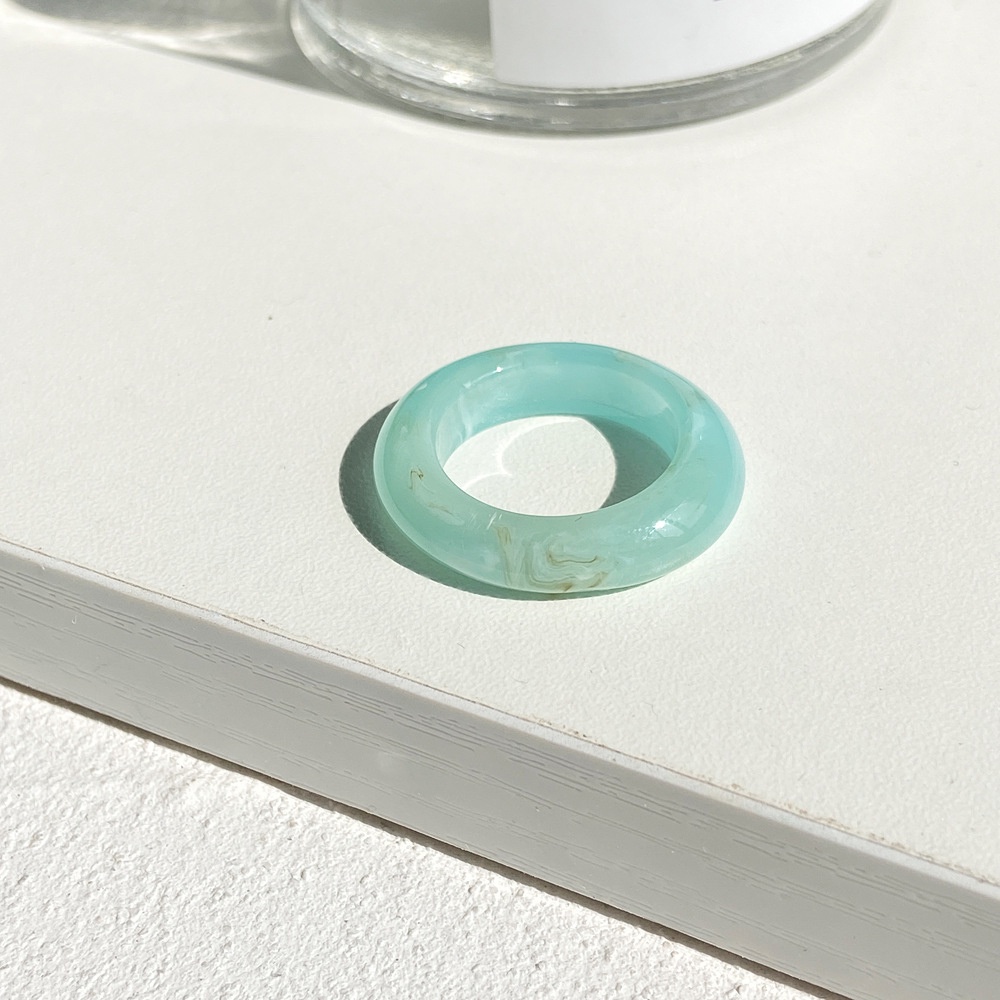 Nhẫn Acrylic Trong Suốt Họa Tiết Hình Học Phong Cách Hàn Quốc Cổ Điển Thời Trang Cho Nữ
