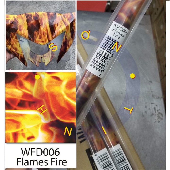 Cuộn Film Chuyển Nước Samurai Hình Ngọn Lửa - Mã WFD006 ( Lưu Ý Phải Dùng Chung Với Chai WF05)