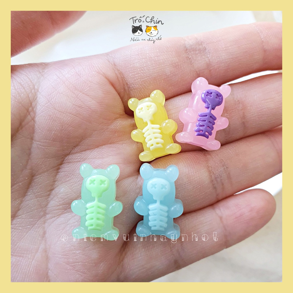 Charm Gấu Dễ sợ (Gấu Halloween) phụ kiện độc đáo 16*12mm