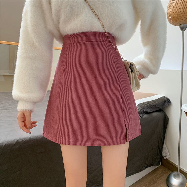 Chân Váy Chữ A Lưng Cao Xẻ Tà Thời Trang Dành Cho Nữ