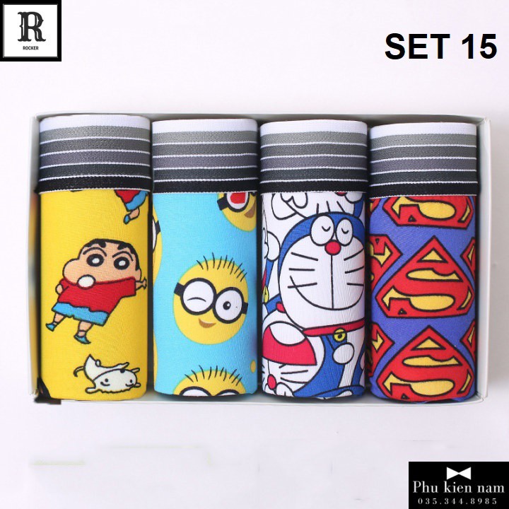 [Hộp 4] Chiếc QUẦN SỊP ĐÙI/ QUẦN LÓT NAM Boxer DOREMON S010