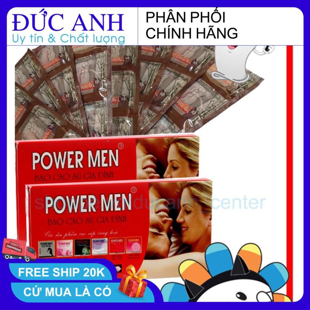 [ CHE TÊN ] COmbo 2 hộp Bao cao su Powermen Hàn Quốc 2 hộp x 12 chiếc siêu mỏng kéo dài thời gian yêu Mt2018