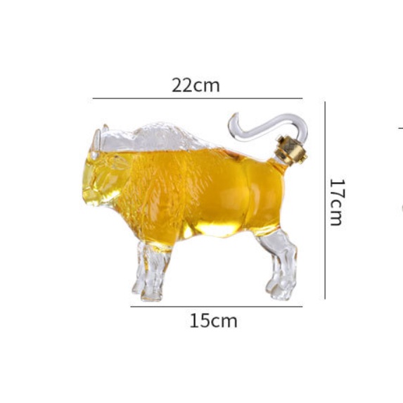 Bình rượu thủy tinh hình con dê núi