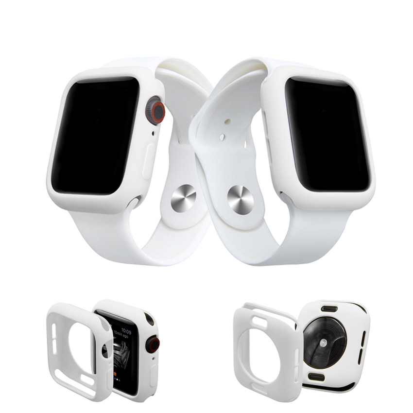 Ốp silicon cho đồng hồ thông minh Apple Series 7 6 SE 5 4 3 2 1 Original Case for iWatch 41mm 45mm 38mm 42mm 40mm 44mm