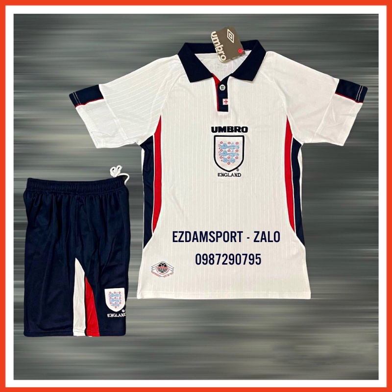 Quần áo đá bóng đẹp ĐT ANH EZDAMSPORT, bộ áo đá banh cao cấp dệt xịn thấm hút mồ hôi