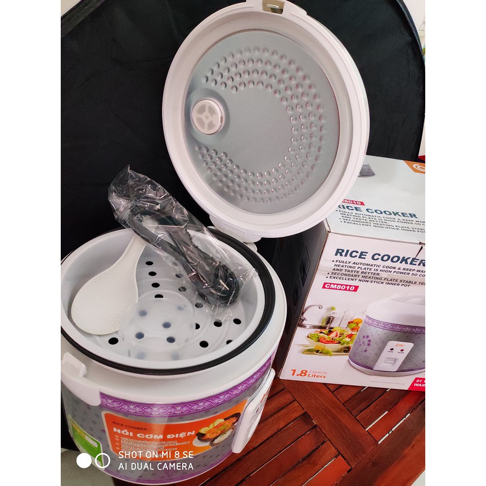 Nồi Cơm Điện Nắp Gài 1.8l - Chính Hãng Comet - Lòng Tráng Men Chống Dính | BigBuy360 - bigbuy360.vn