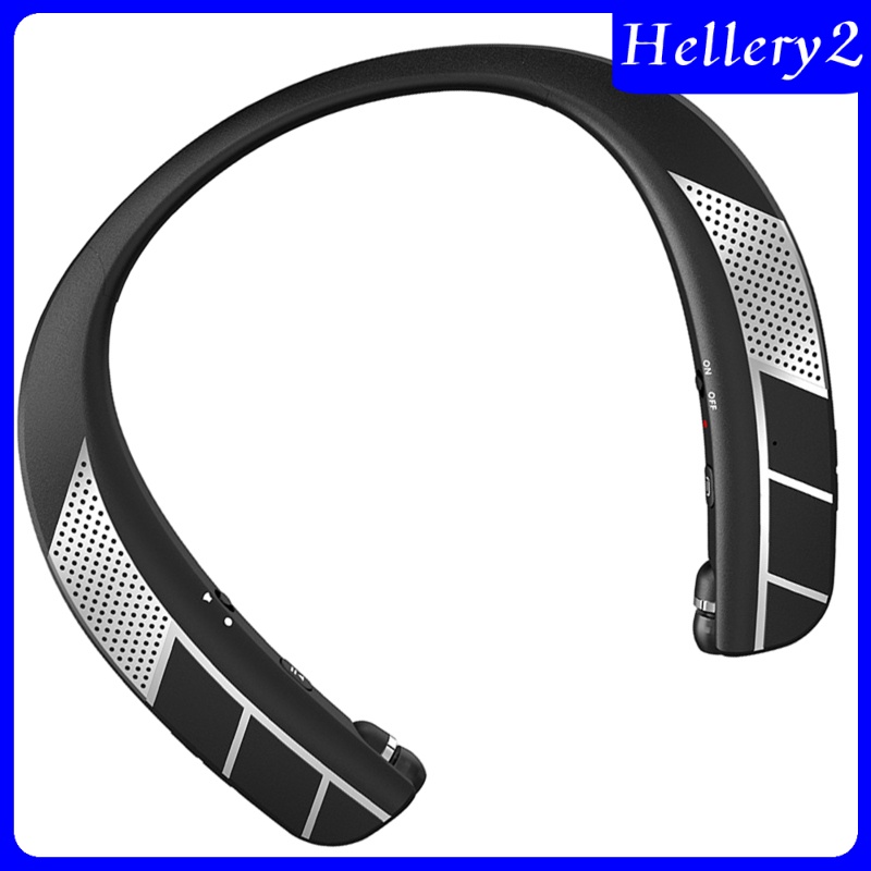[HELLERY2] Neckband Wireless Speaker HD Low Latency w/ Retractable Earbuds Portable