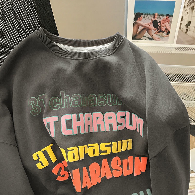 Áo Sweater Mỏng Cổ Tròn In Chữ Thời Trang Mùa Thu Mới Cho Nữ