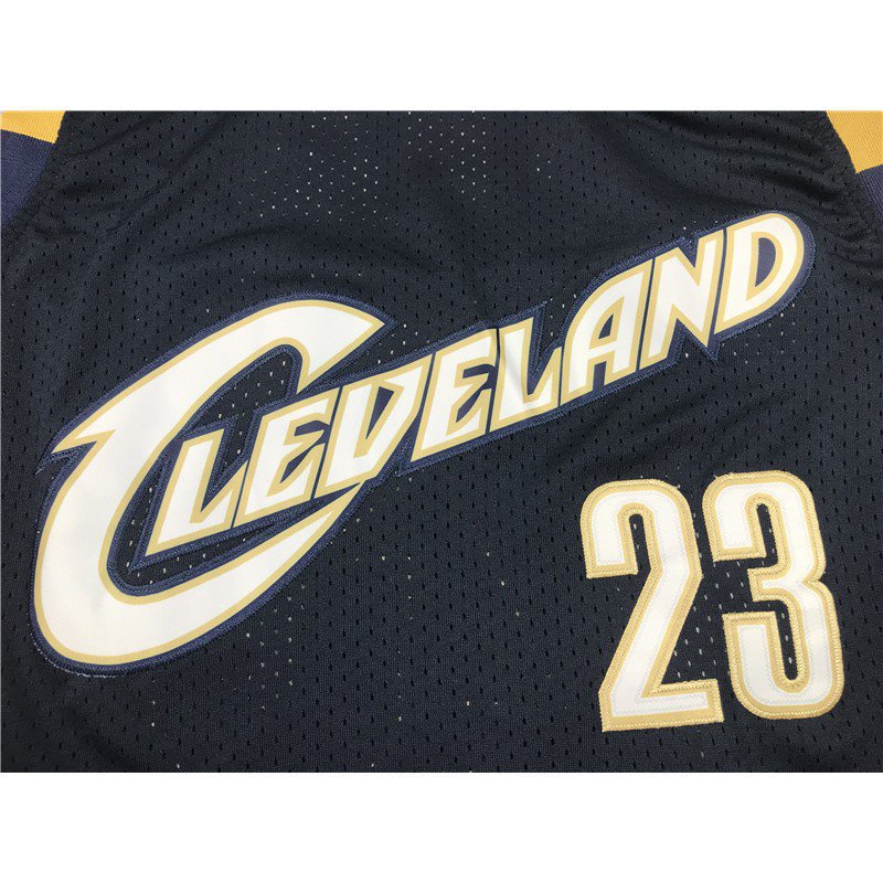 ✕♘✘NBA Jersey Cleveland Cavaliers No.23 James James Jersey Sports Jerseys  Retro Big C Mesh dark-blu nIC1