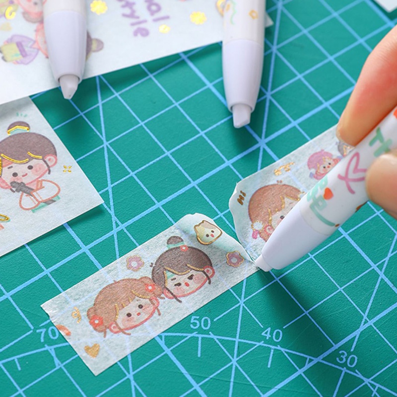 Dao Cắt Giấy Bằng Sứ Họa Tiết Hoạt Hình Có Thể Thu Gọn Tiện Dụng Cho