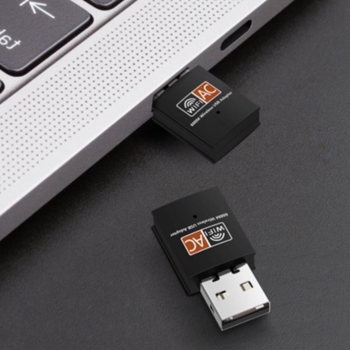 USB Wifi băng tần kép 2.4/5GHz, tốc độ tối đa 600Mbps sử dụng cho máy cây PC, laptop