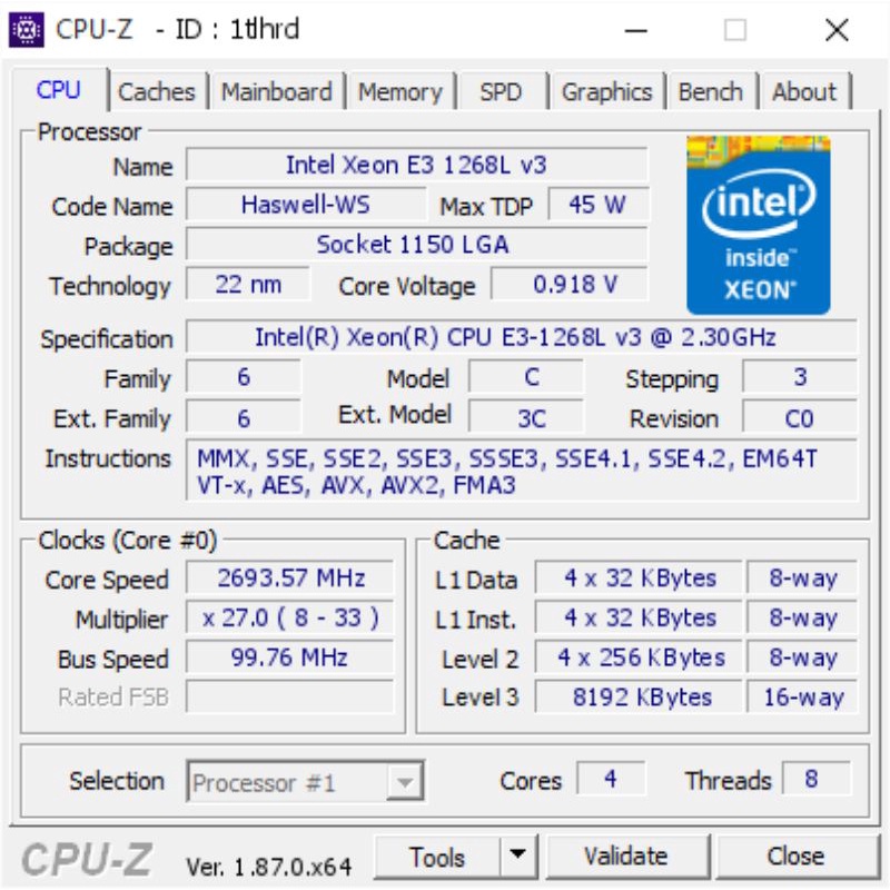 Xeon E3 1268L V3 socket 1150 | WebRaoVat - webraovat.net.vn