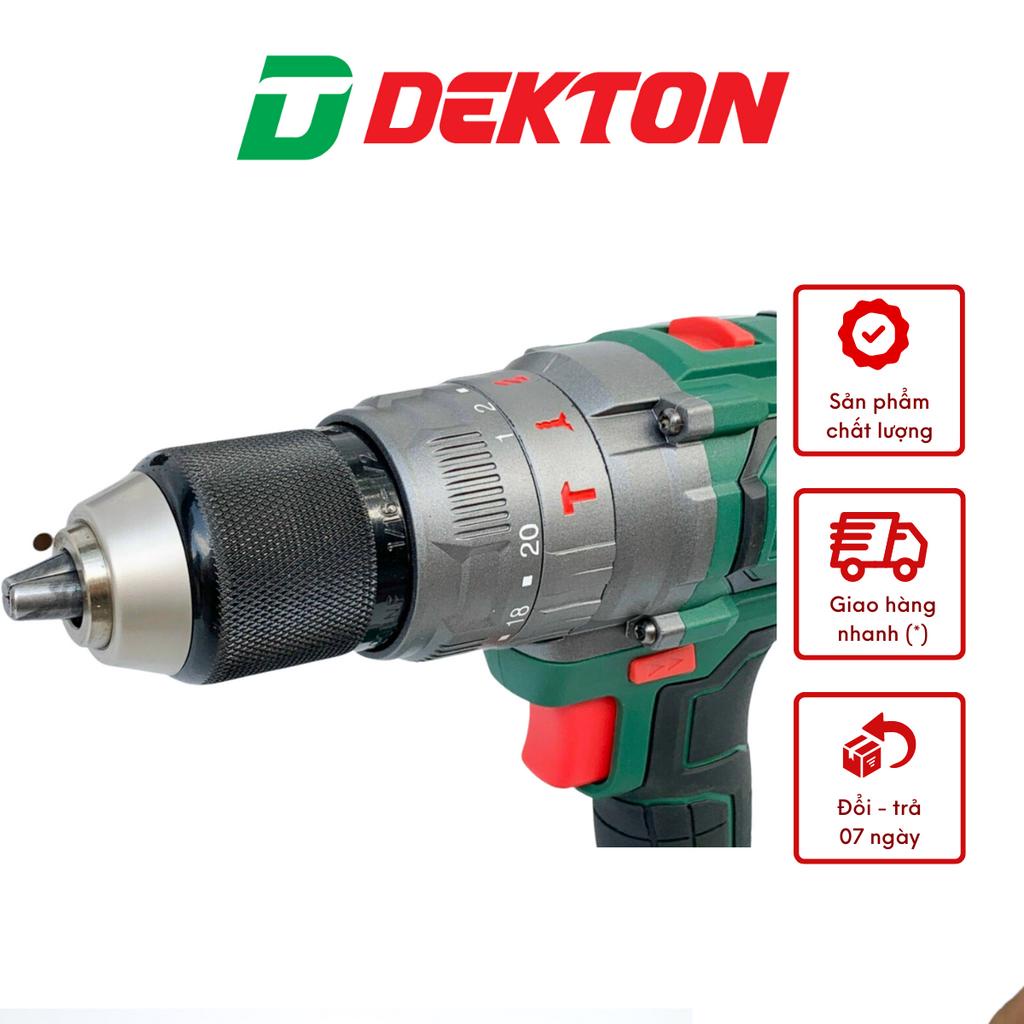 Máy Khoan Pin Dekton M21-ID1375BL - Khoan pin đầu cặp 13mm không chổi than - Chân Pin Phổ Thông