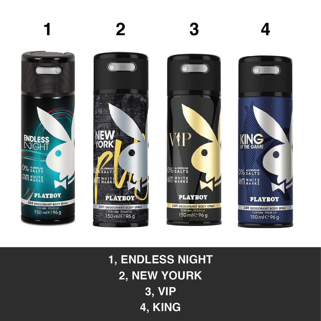 Xịt Khử Mùi Playboy Hollywood 100% Chính Hãng Cho Nam 150ml