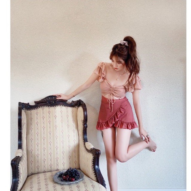 [Cạp cao che bụng] Đồ Bơi Bikini Cánh Tiên Ngắn Phong Cách Ngọt Ngào ~ ORRIN Closet | BigBuy360 - bigbuy360.vn