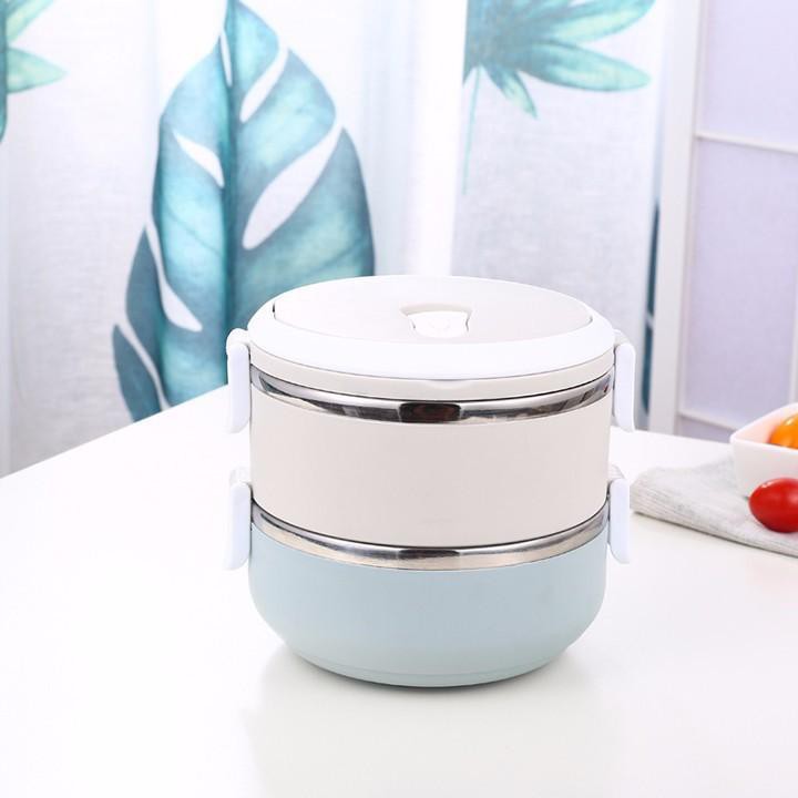 HỘP ĐỰNG CƠM GIỮ NHIỆT 2 TẦNG GIỮ NHIỆT I CAMEN RUỘT INOX 2 TẦNG