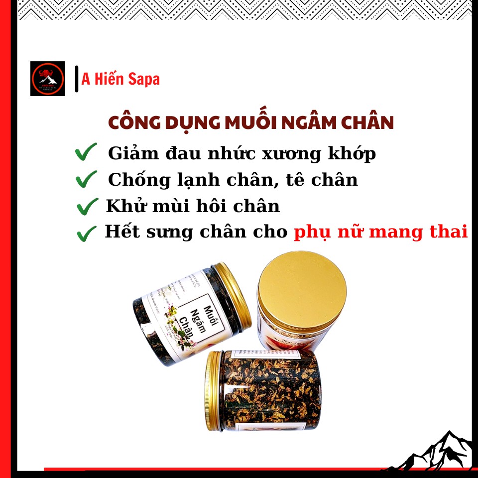 Muối ngâm chân thảo mộc lọ 500 gr, tạo cảm giác thoải mái, khử hôi chân.