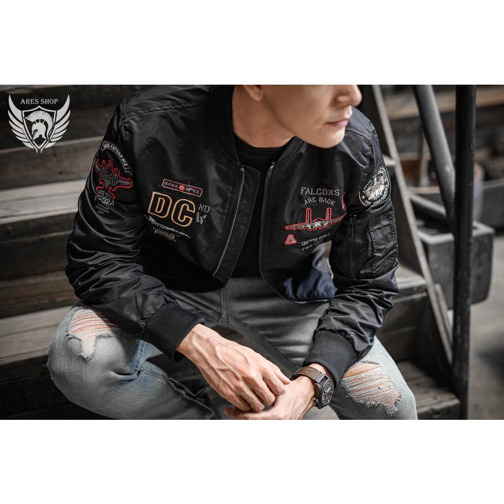 Áo khoác Bomber Basic Slimfit chất liệu vải polyester lụa cao cấp phong cách sang trọng - ARES SHOP
