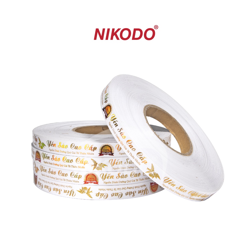 Băng keo ép kim yến sào cao cấp dán hộp - Phụ kiện yến sào Nikodo