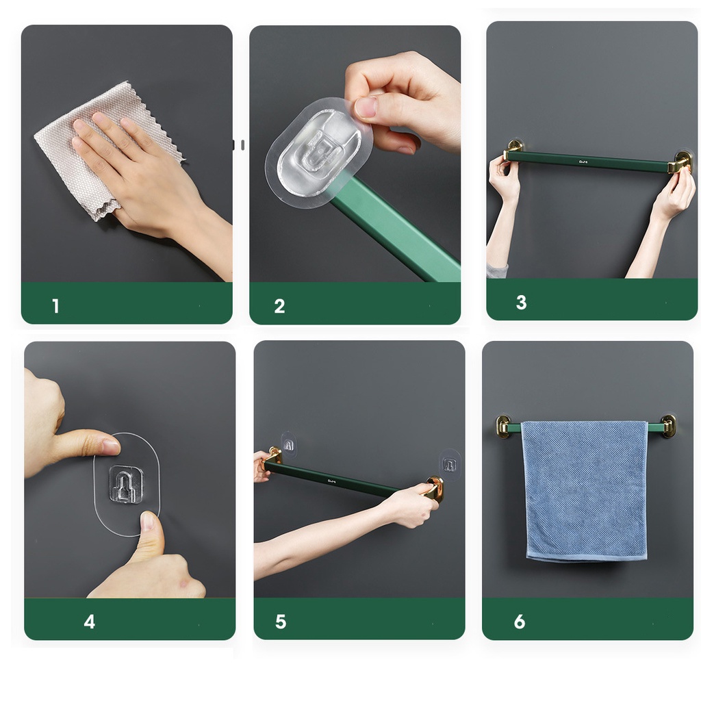 Thanh Phơi Khăn Mặt Jodily StarHome, Khăn Tắm Dán Tường Cao Cấp