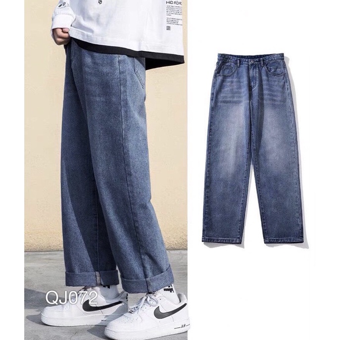 Quần baggy nam VN CLO ống rộng xanh đậm - QJ072
