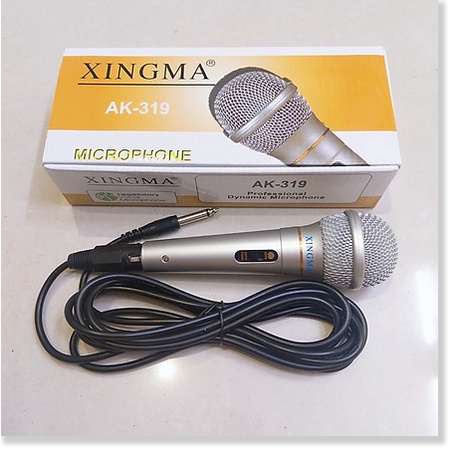 Mic hát karaoke giá rẻ, Mic karaoke XINGMA AK-319, Mic hát có dây chống hú cao cấp