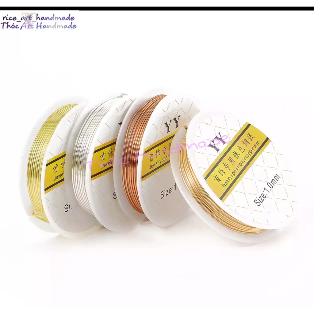 Cuộn Dây Đồng Craft Beading Wirefor Làm Vòng Đeo Tay vòng Cổ Trang Sức Phụ Kiện DIY 0.3-1mm Chống-Quá Trình Oxy Hóa