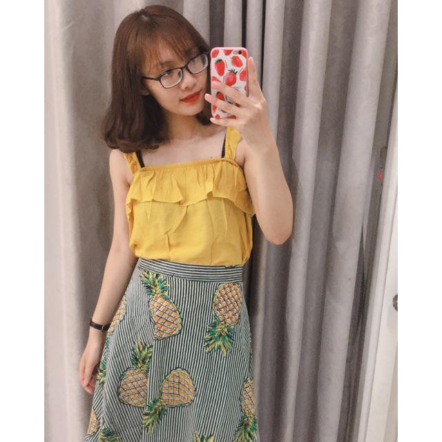 Sét áo đũi cánh tiên + chân váy dứa