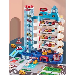 Mô hình gara ôtô 3, 5 tầng (6 ôtô, 1 trực thăng hoặc 1 xe khách )