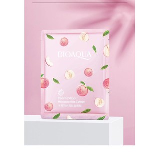 Mặt nạ trái đào Bioaqua Peach extract hexacpeptid extract, Dưỡng ẩm cấp nước, sáng da