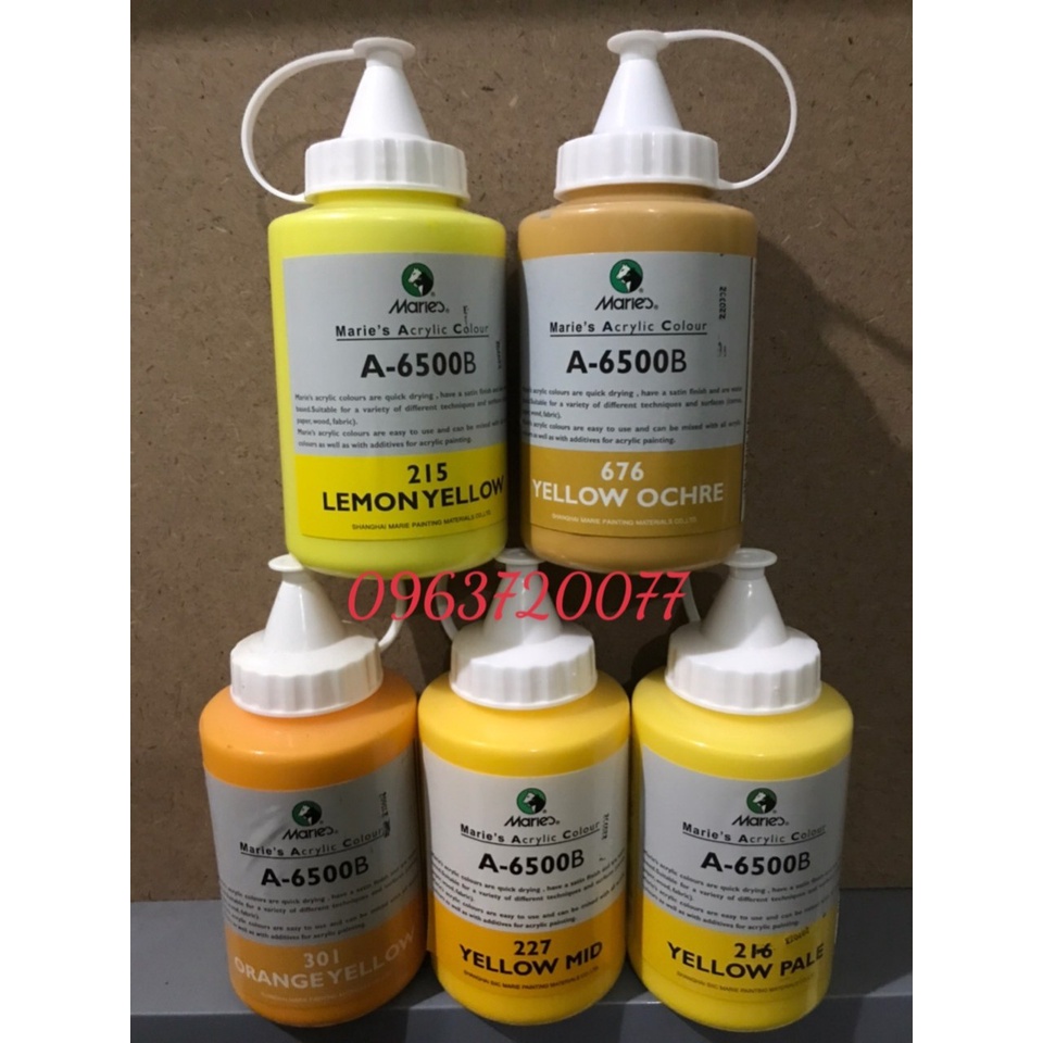 MÀU ACRYLIC MARIES VẼ TRANH TƯỜNG NGOÀI TRỜI 500ML BÌNH VÒI